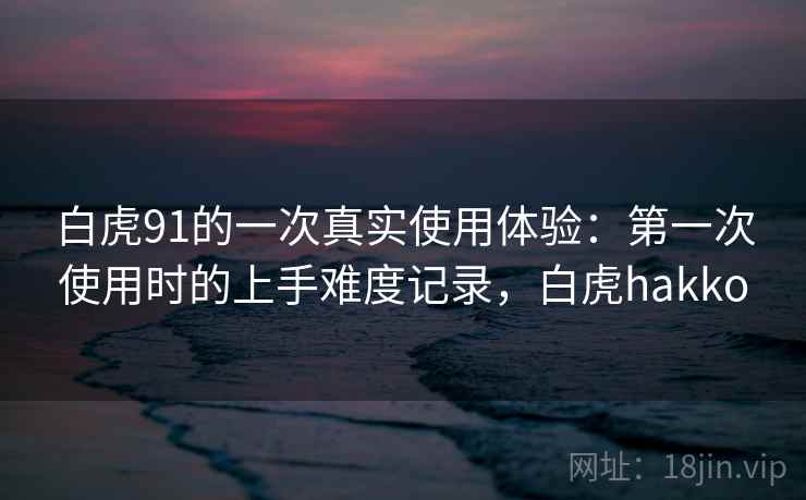 白虎91的一次真实使用体验：第一次使用时的上手难度记录，白虎hakko