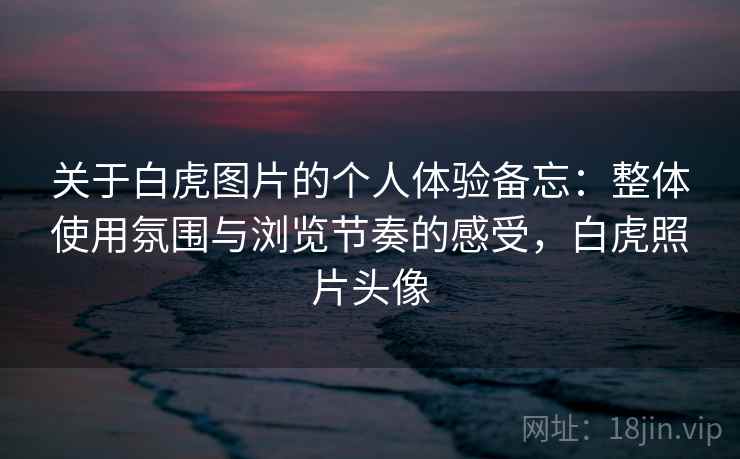 关于白虎图片的个人体验备忘：整体使用氛围与浏览节奏的感受，白虎照片头像