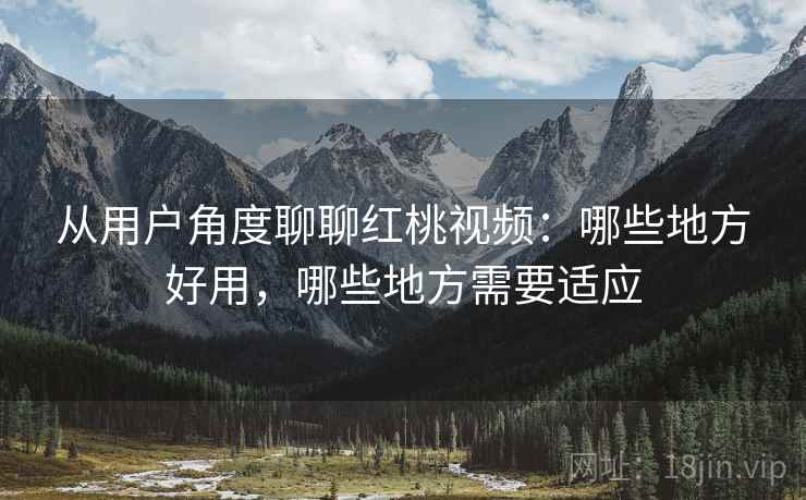 从用户角度聊聊红桃视频:哪些地方好用,哪些地方需要适应