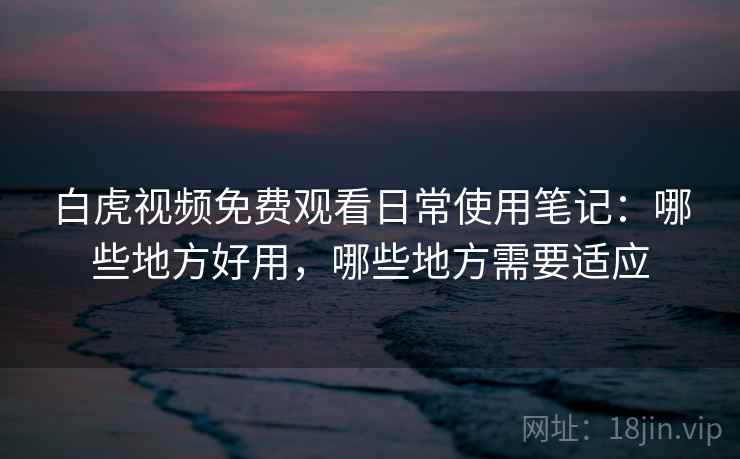 白虎视频免费观看日常使用笔记:哪些地方好用,哪些地方需要适应
