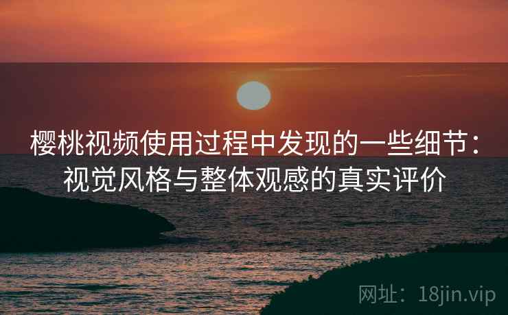 樱桃视频使用过程中发现的一些细节:视觉风格与整体观感的真实评价