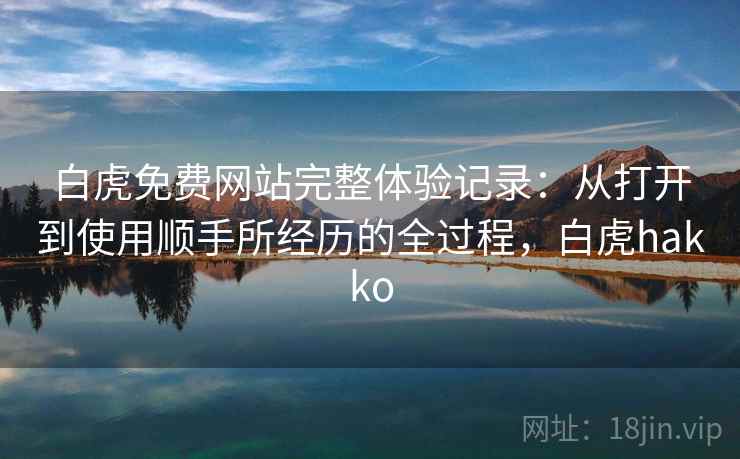 白虎免费网站完整体验记录:从打开到使用顺手所经历的全过程,白虎hakko
