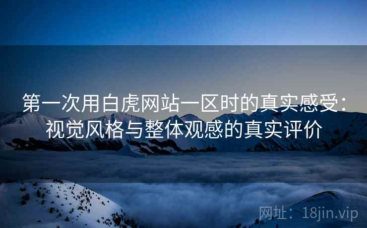 第一次用白虎网站一区时的真实感受:视觉风格与整体观感的真实评价