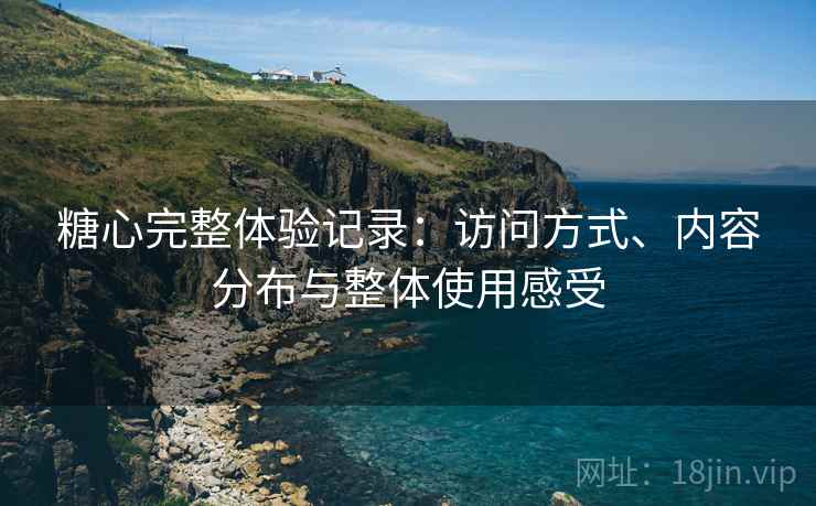 糖心完整体验记录:访问方式、内容分布与整体使用感受