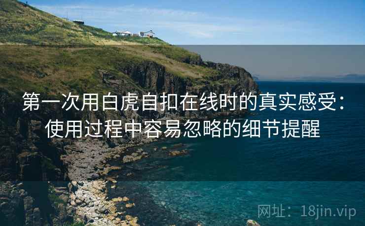 第一次用白虎自扣在线时的真实感受:使用过程中容易忽略的细节提醒
